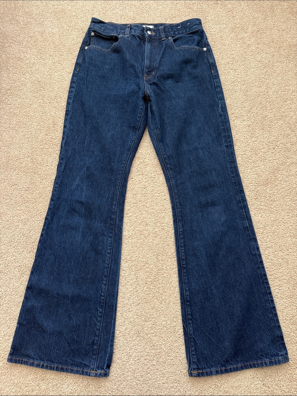Madewell The Vintage Flare High Rise 100% Cotton Rigid Denim Jeans Size 28